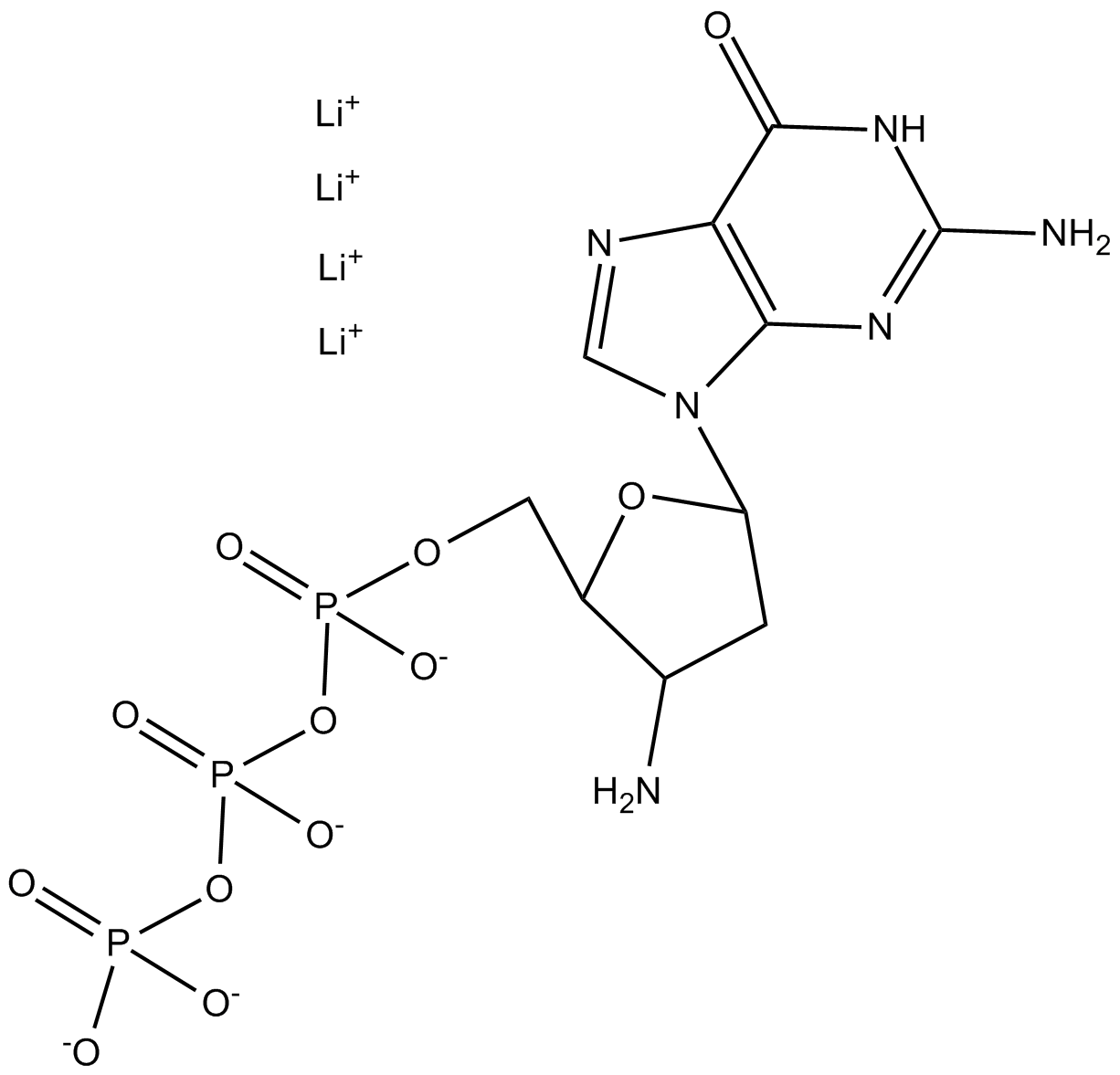 3'-Amino-ddGTP  Chemical Structure