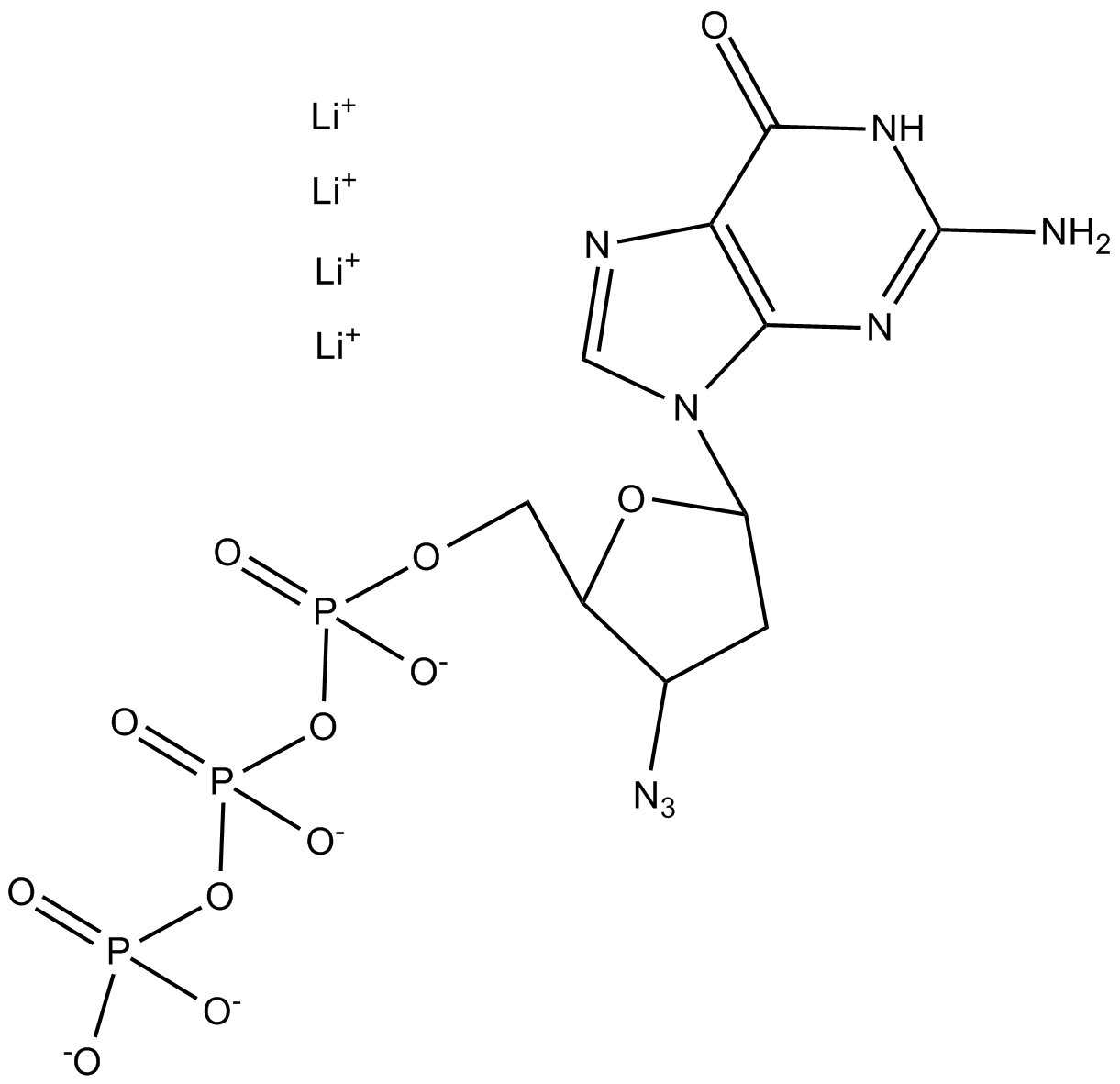 3'-Azido-ddGTP  Chemical Structure