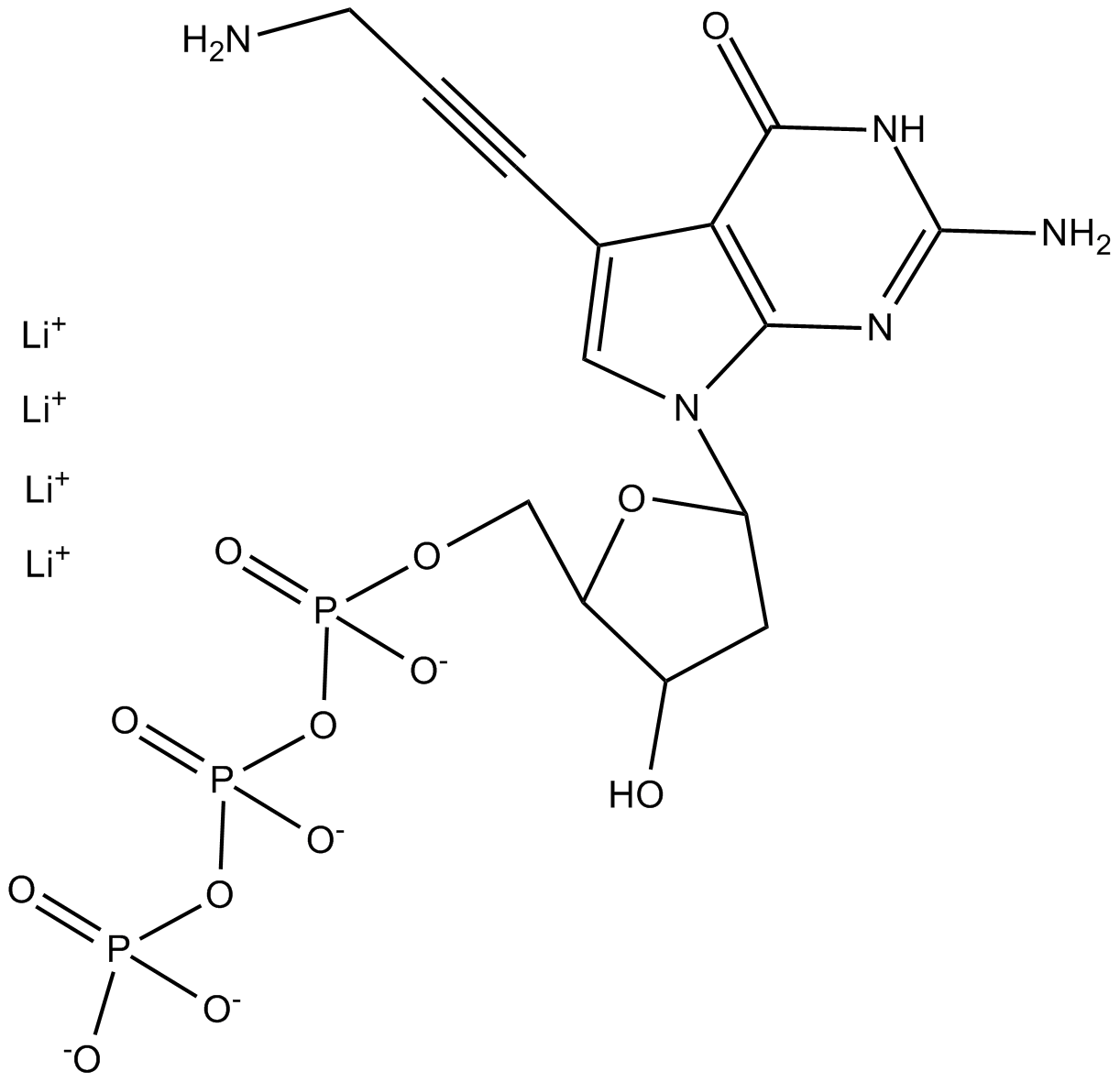 7-Deaza-7-Propargylamino-dGTP  Chemical Structure