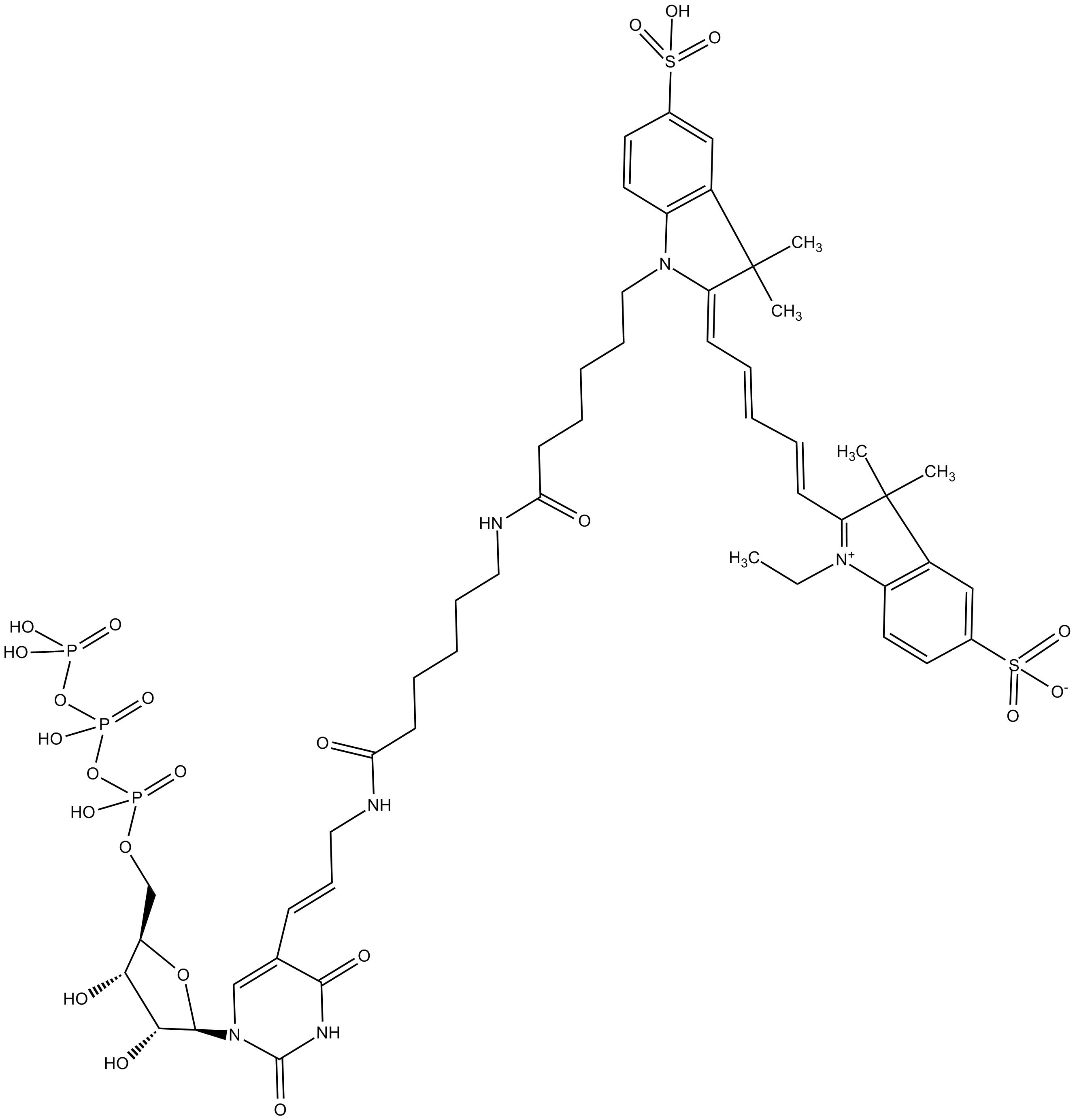 Aminoallyl-UTP-X - Cy5  Chemical Structure
