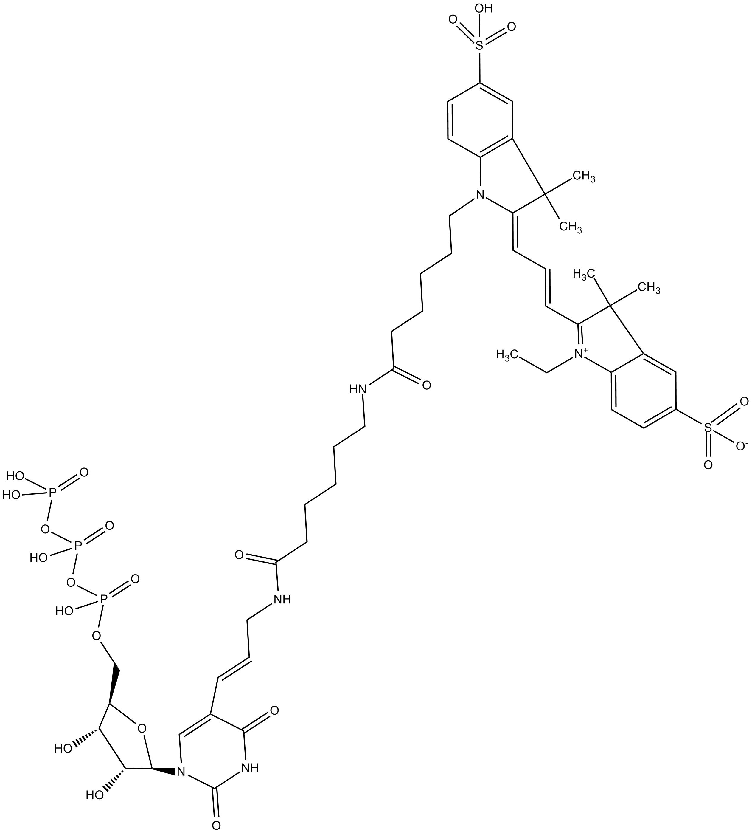 Aminoallyl-UTP-X - Cy3  Chemical Structure