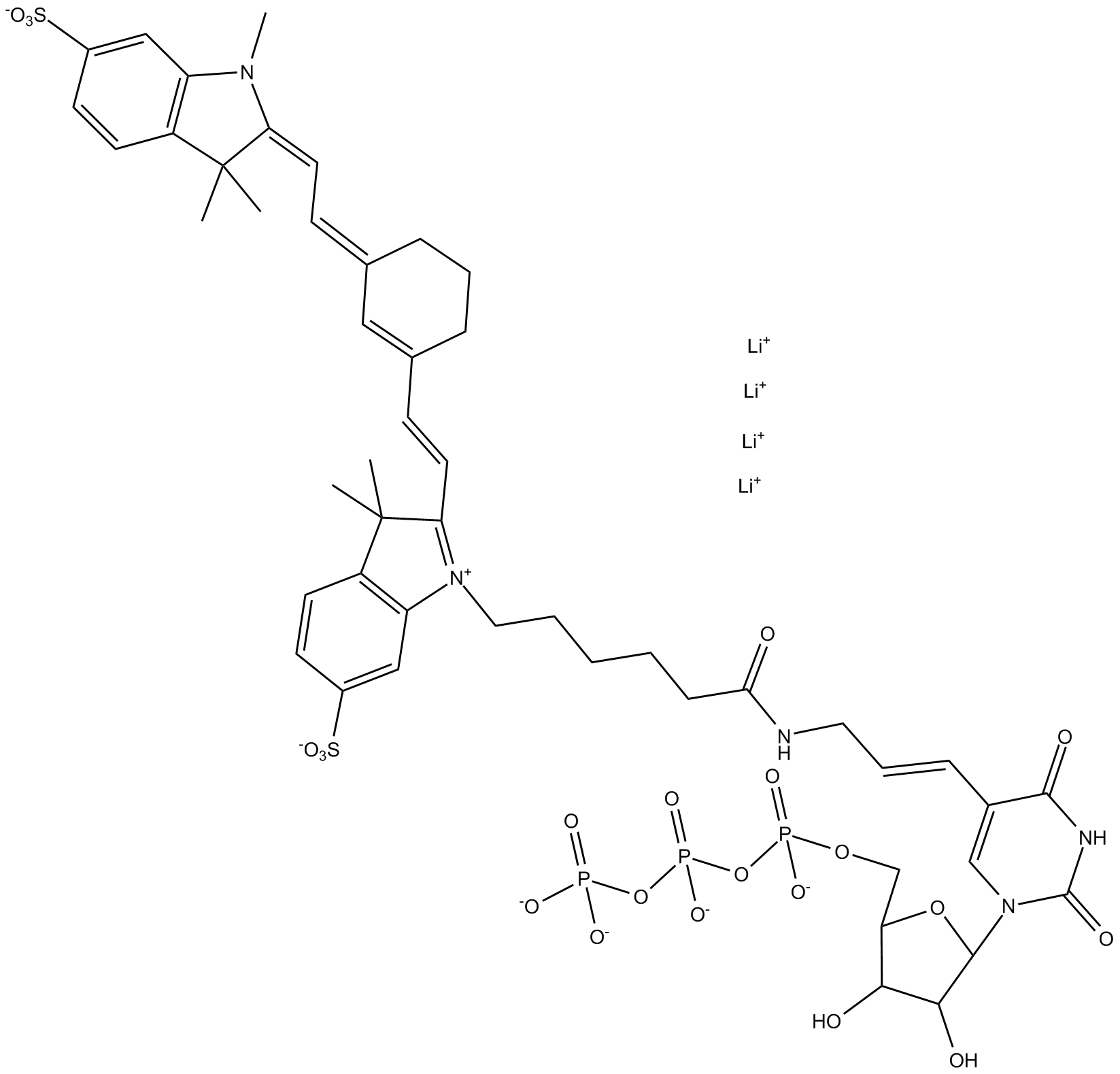 Cyanine 7-AA-UTP  Chemical Structure