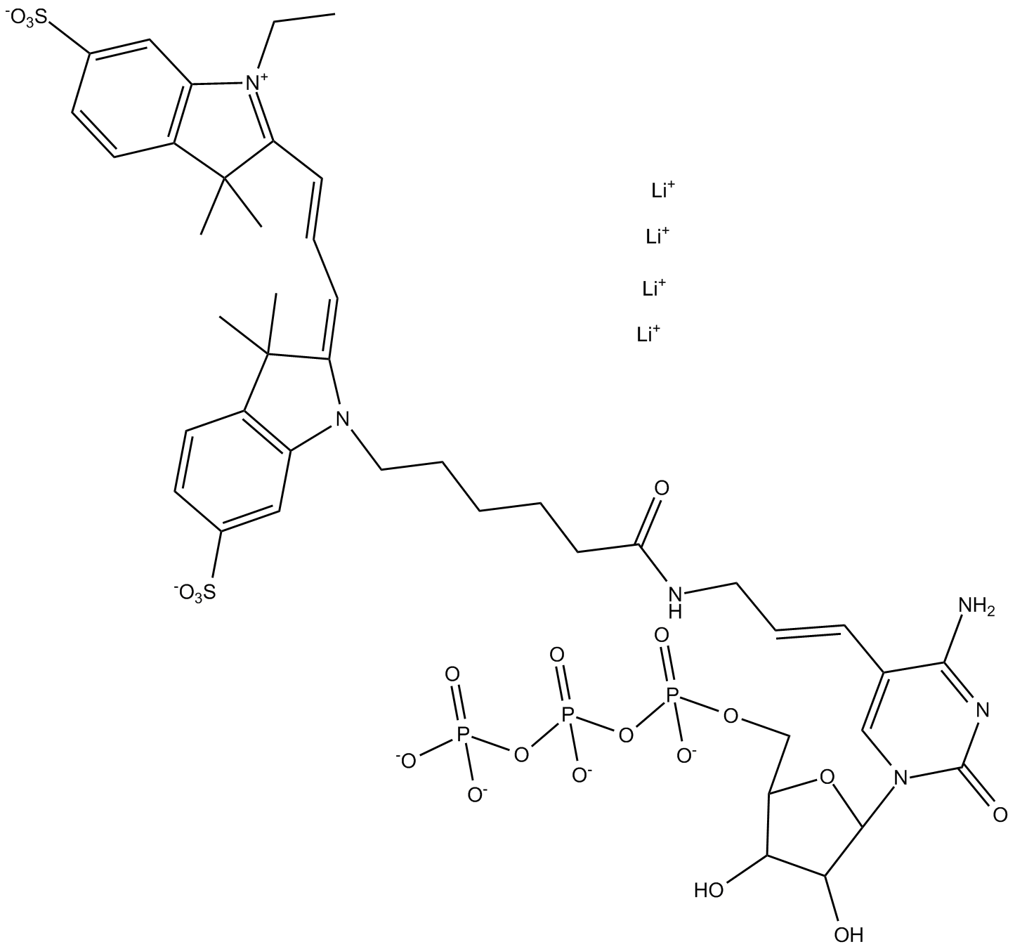 Cyanine 3-AA-CTP  Chemical Structure