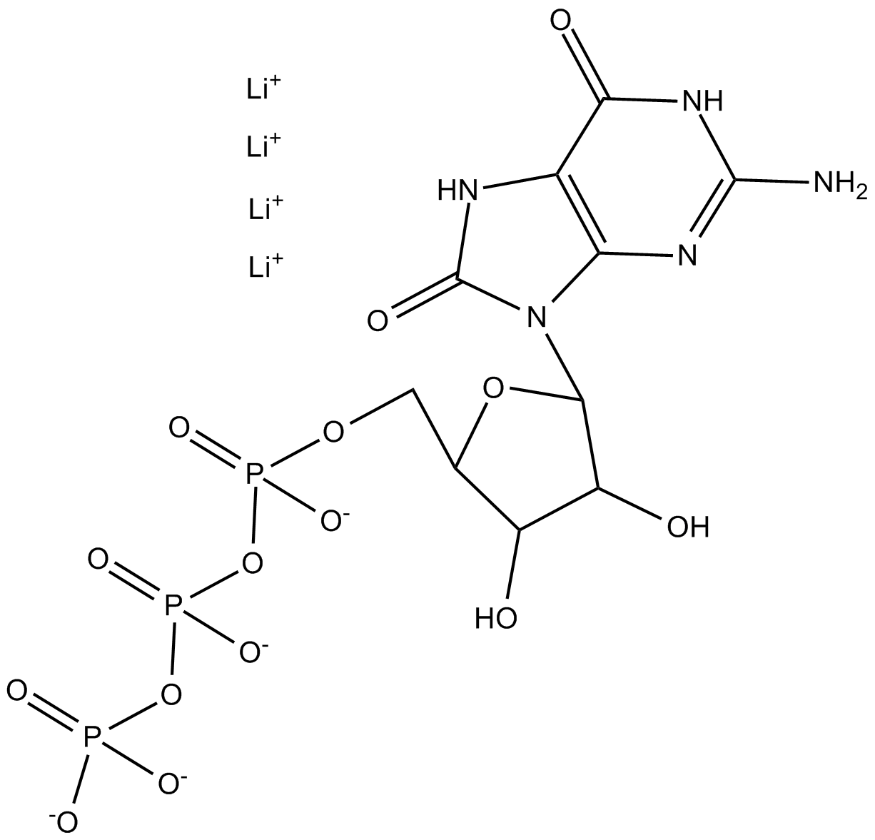 8-Oxo-GTP التركيب الكيميائي