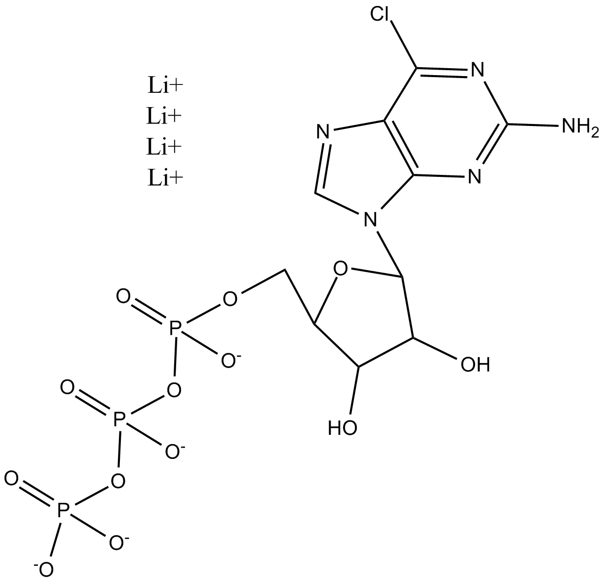 2-Amino-6-Cl-purine-rTP 化学構造