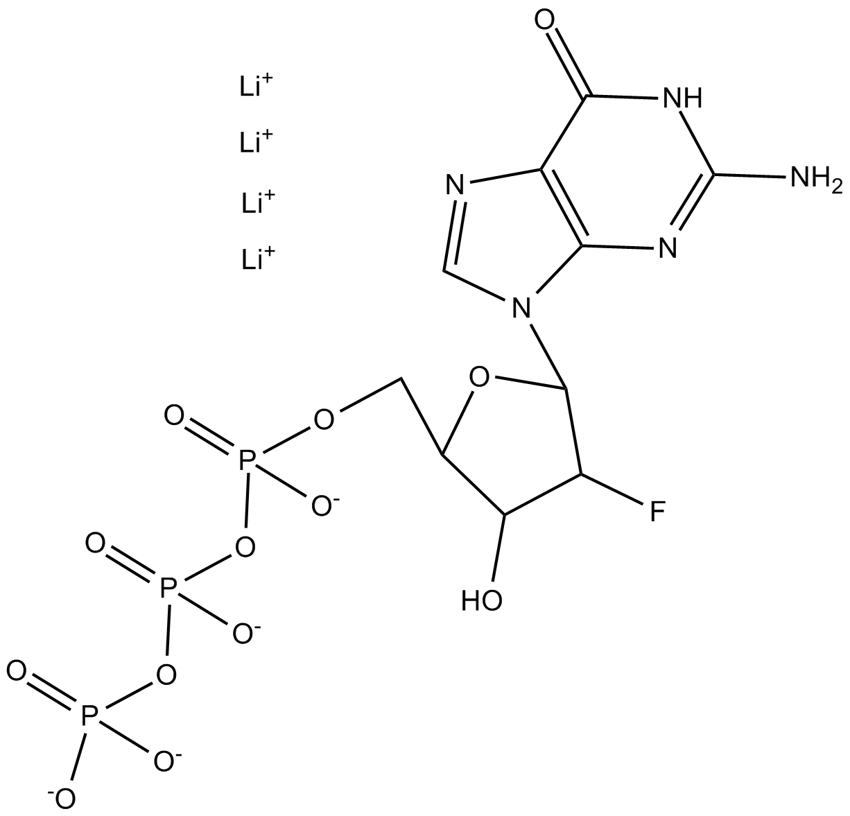 2'-F-dGTP Chemische Struktur