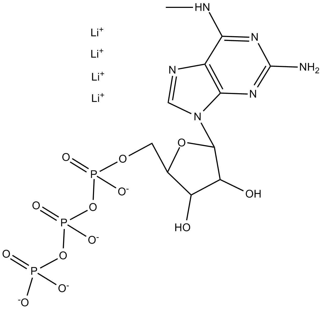 N6-Methyl-Amino-ATP  Chemical Structure
