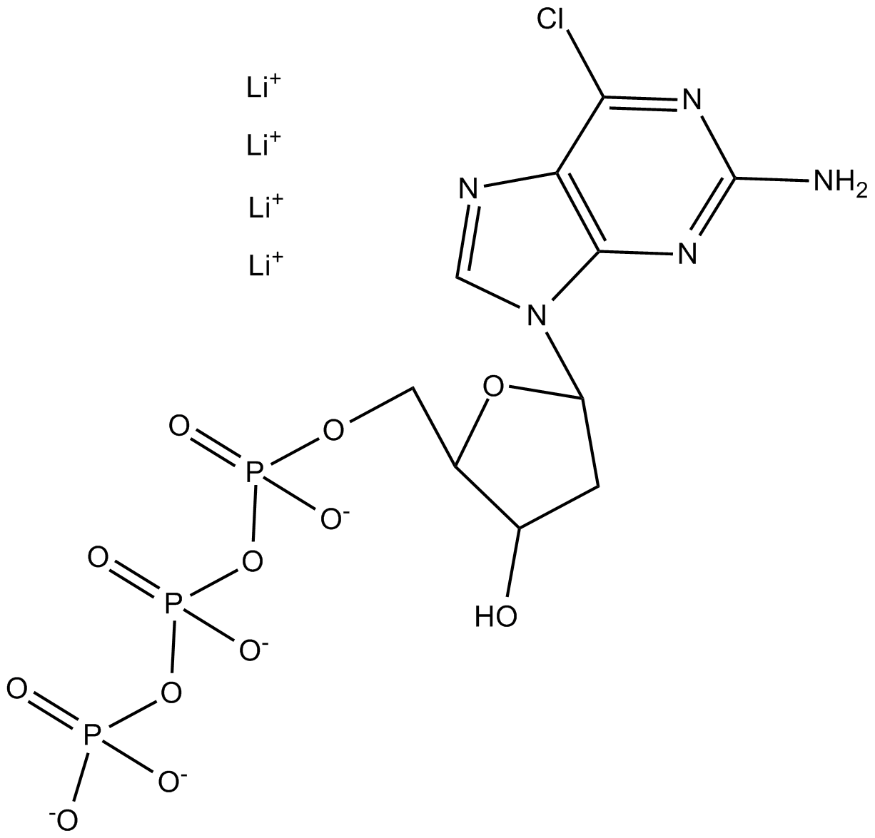 2-Amino-6-Cl-purine-drTP 化学構造