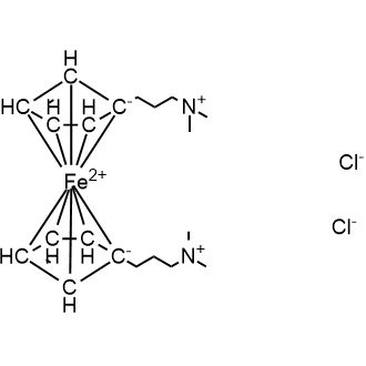 1,1'-Bis[3-(trimethylammonio)propyl]ferrocene dichloride  Chemical Structure