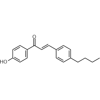 3-(4-Butylphenyl)-1-(4-hydroxyphenyl)prop-2-en-1-one 化学構造