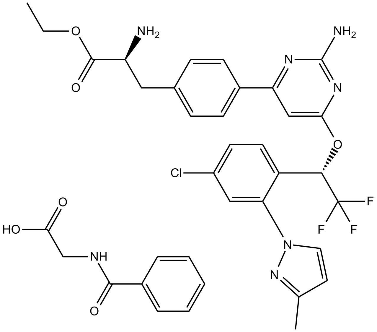 LX1606 Hippurate (Telotristat etiprate)  Chemical Structure