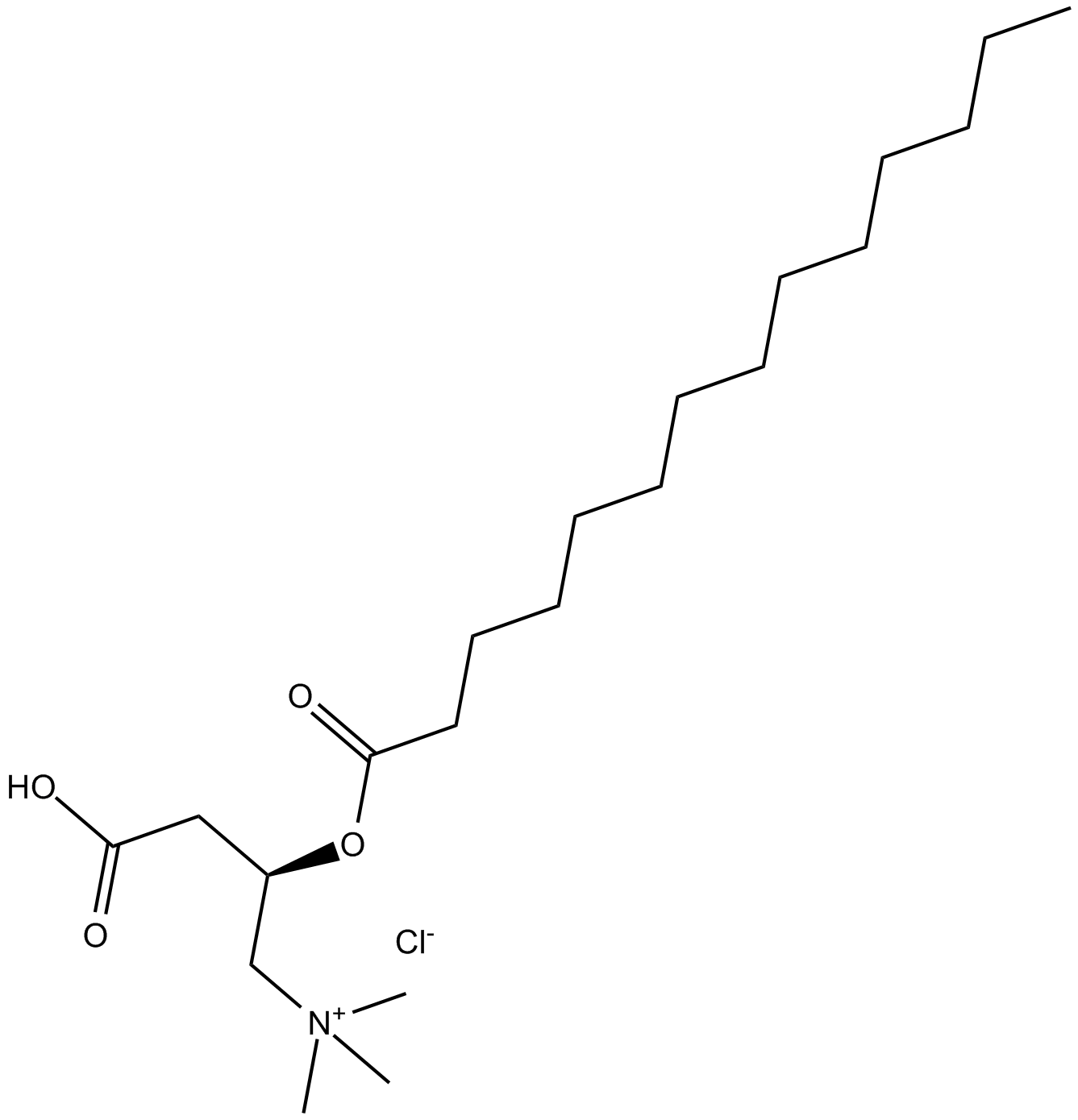 (±)-Myristoylcarnitine chloride 化学構造