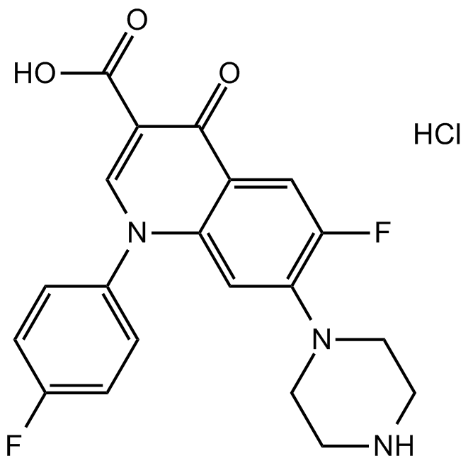 Sarafloxacin HCl 化学構造