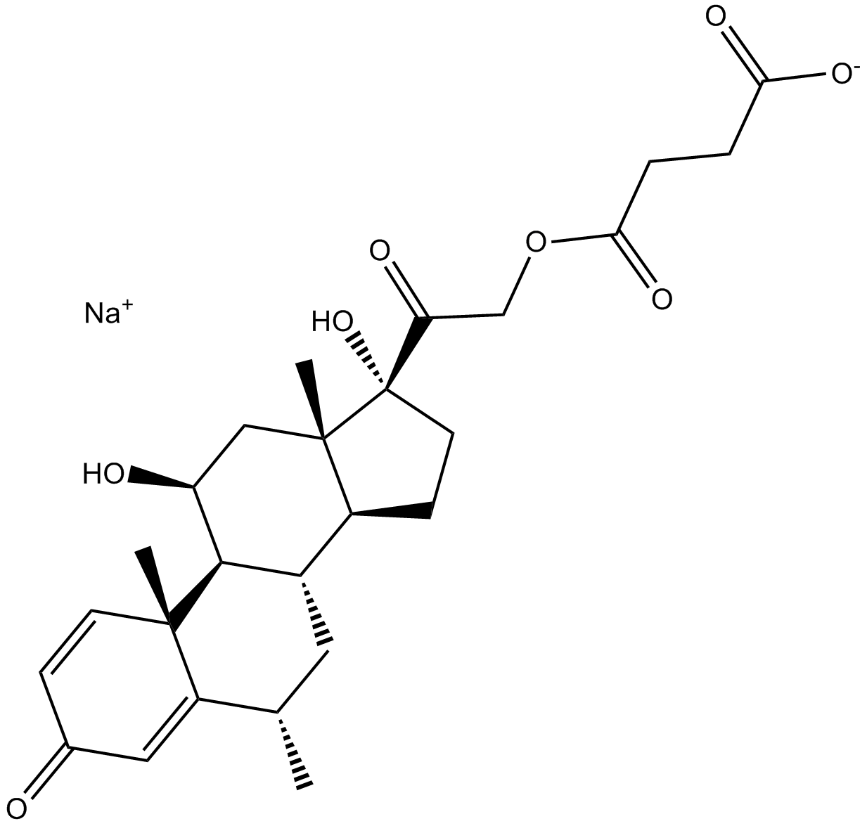 Methylprednisolone Sodium Succinate  Chemical Structure