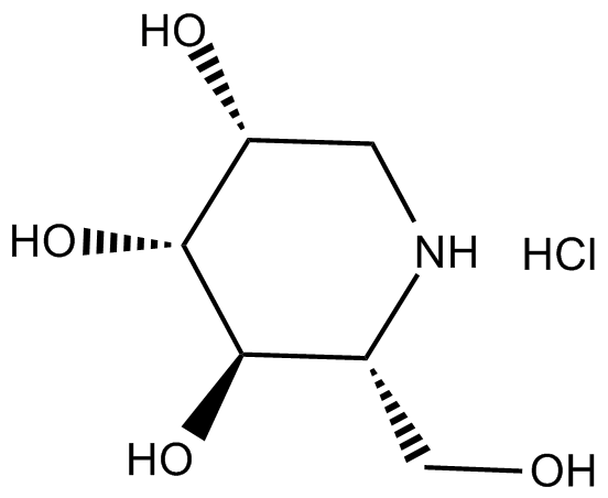 1-Deoxymannojirimycin hydrochloride 化学構造
