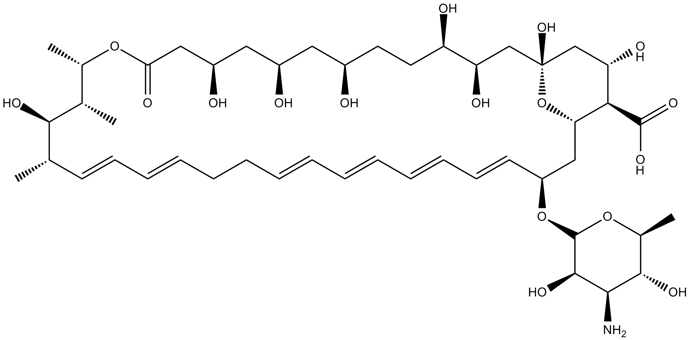 Nystatin (Fungicidin) Chemische Struktur