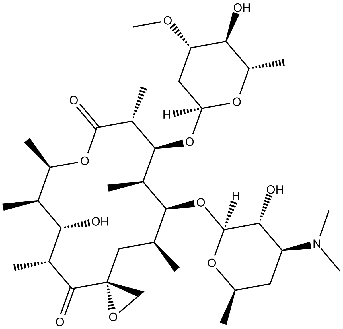 Oleandomycin 化学構造