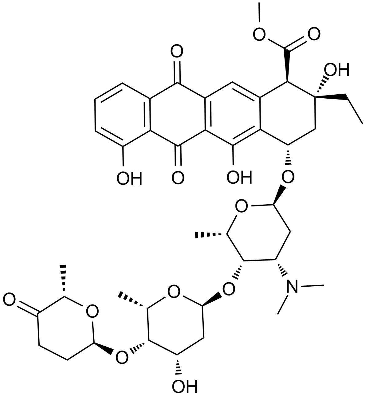 Aclacinomycin A  Chemical Structure