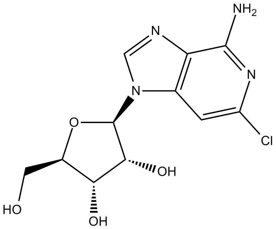 2-chloro-3-Deazaadenosine 化学構造