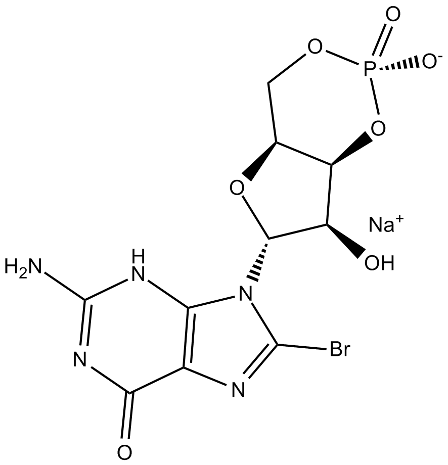 8-Bromo-cGMP, sodium salt التركيب الكيميائي