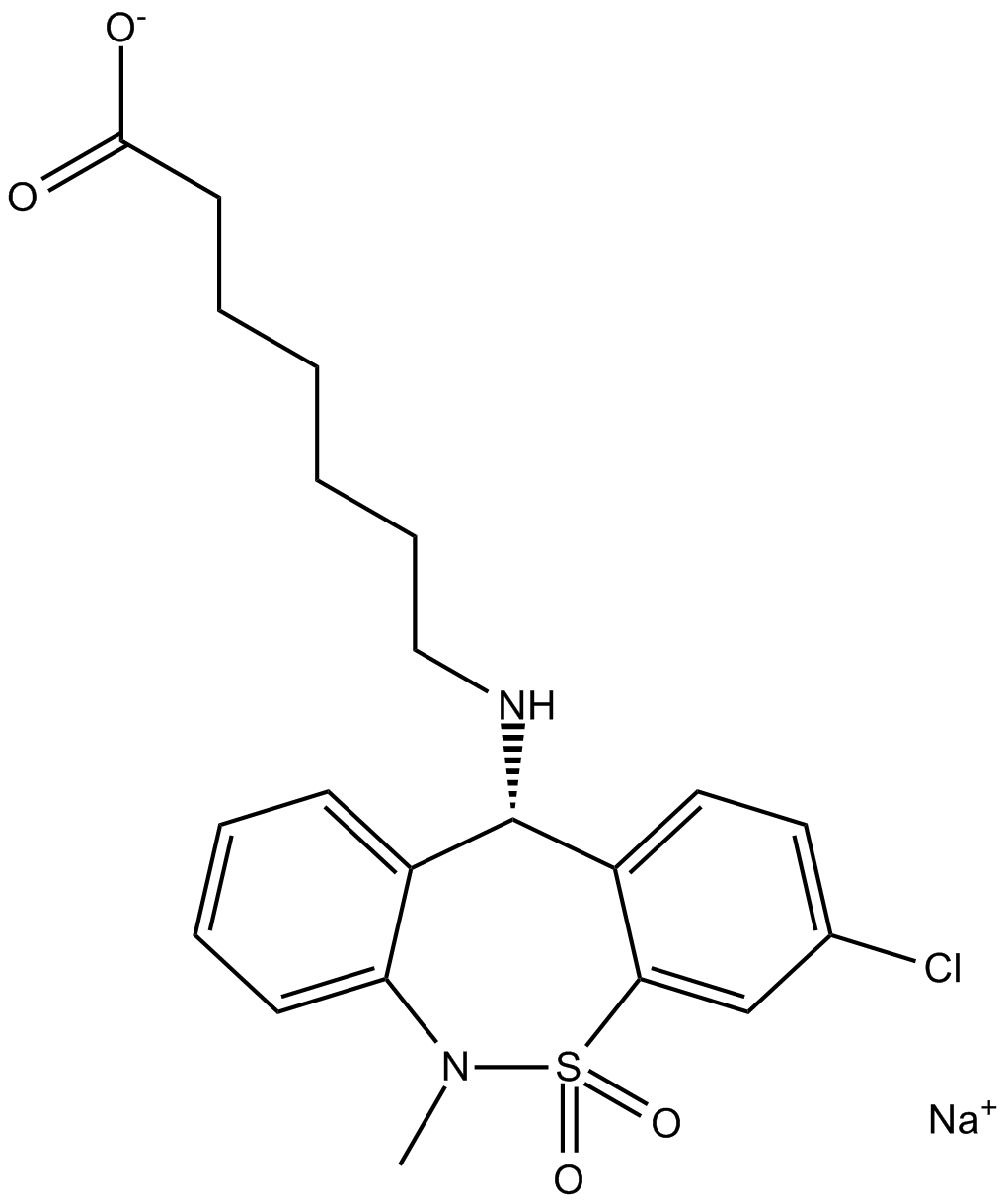 Tianeptine sodium  Chemical Structure