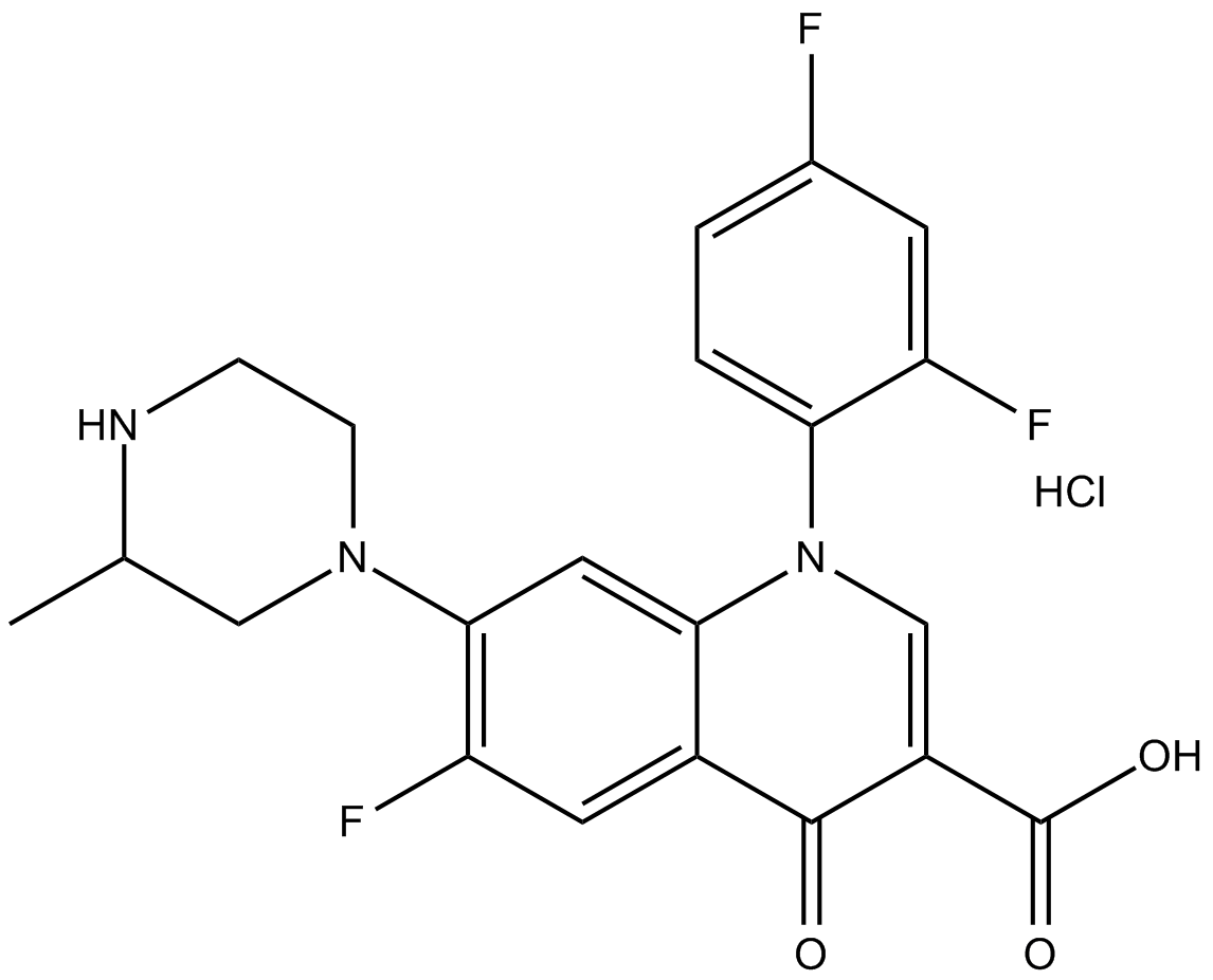 Temafloxacin (hydrochloride) التركيب الكيميائي