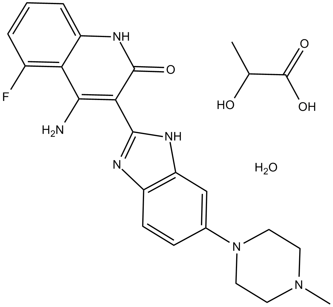 Dovitinib (TKI258) Lactate  Chemical Structure