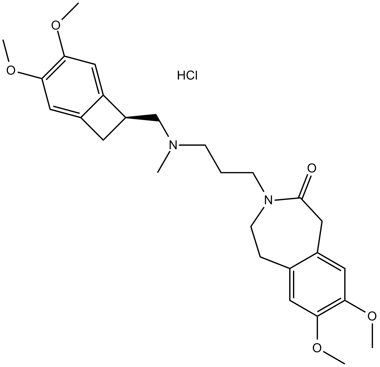 Ivabradine HCl Chemische Struktur