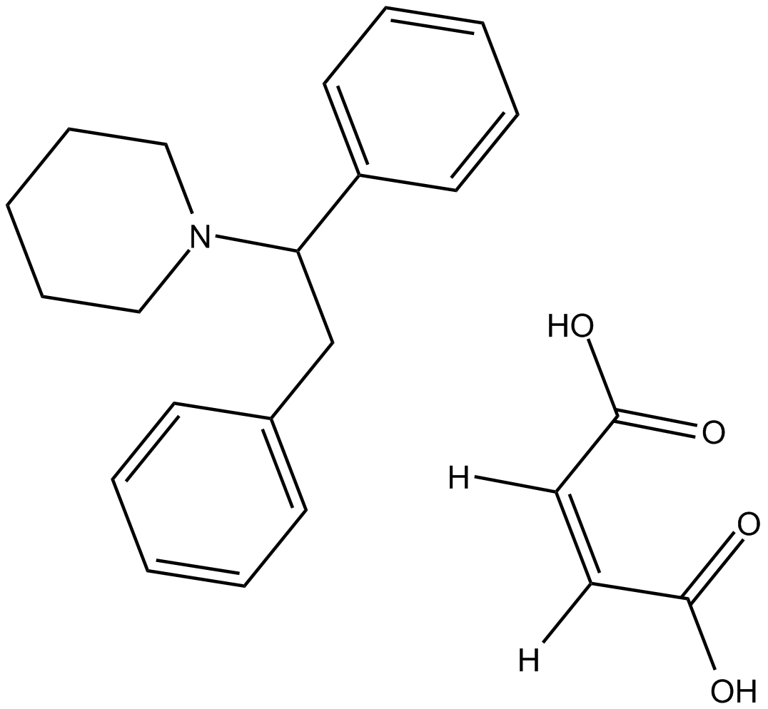 (±)-1-(1,2-Diphenylethyl)piperidine maleate  Chemical Structure