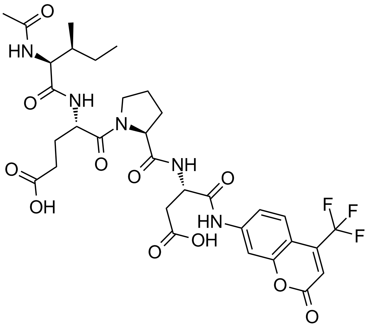 Ac-IEPD-AFC  Chemical Structure