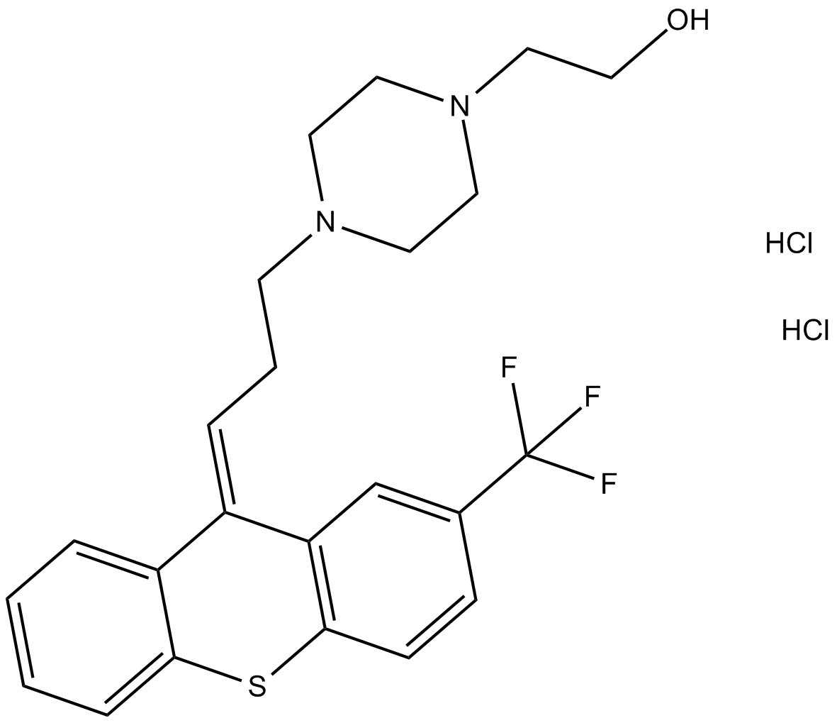 cis-Flupenthixol (hydrochloride) 化学構造