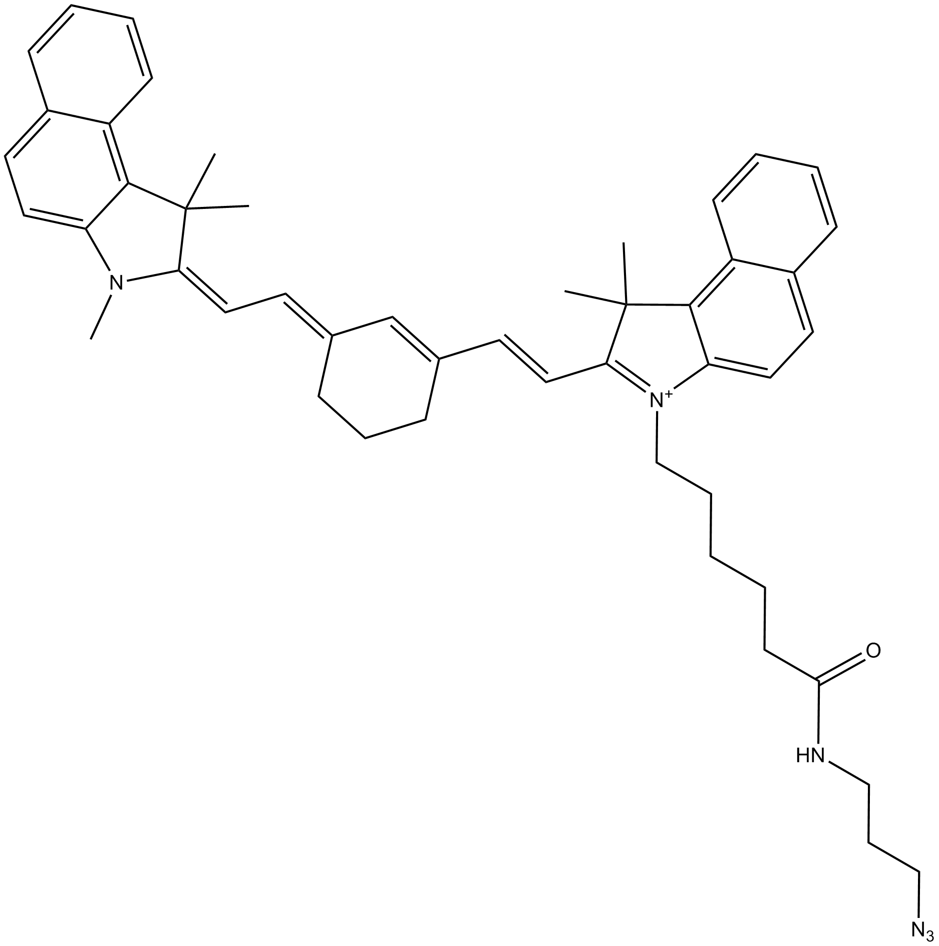 Cy7.5 azide (non-sulfonated)  Chemical Structure