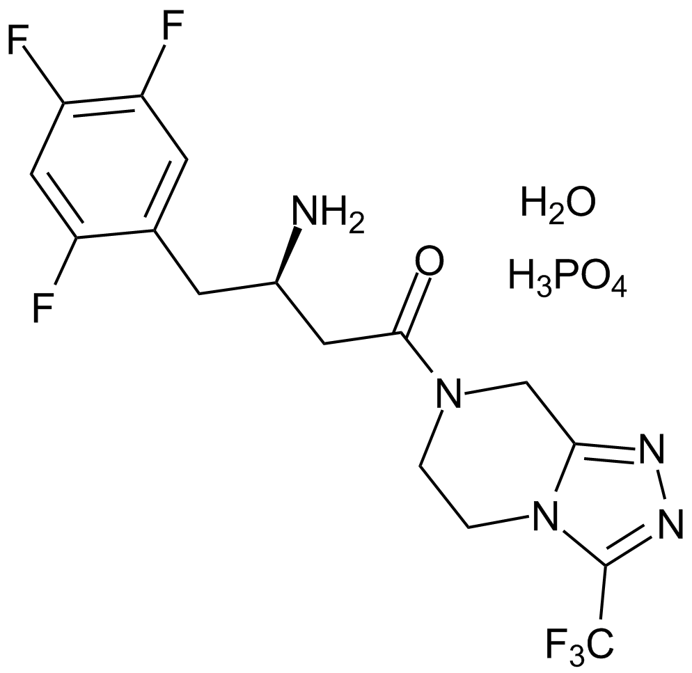 Sitagliptin phosphate monohydrate التركيب الكيميائي