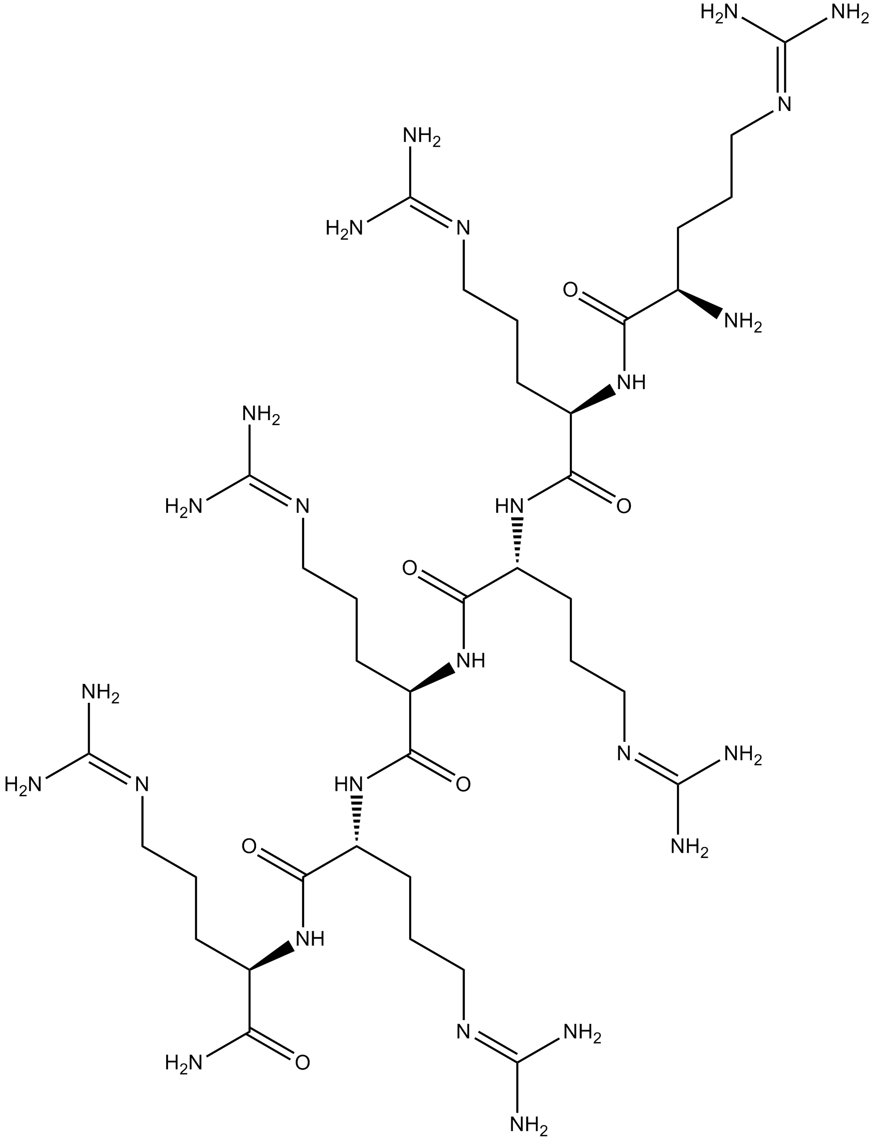 Hexa-D-arginine 化学構造