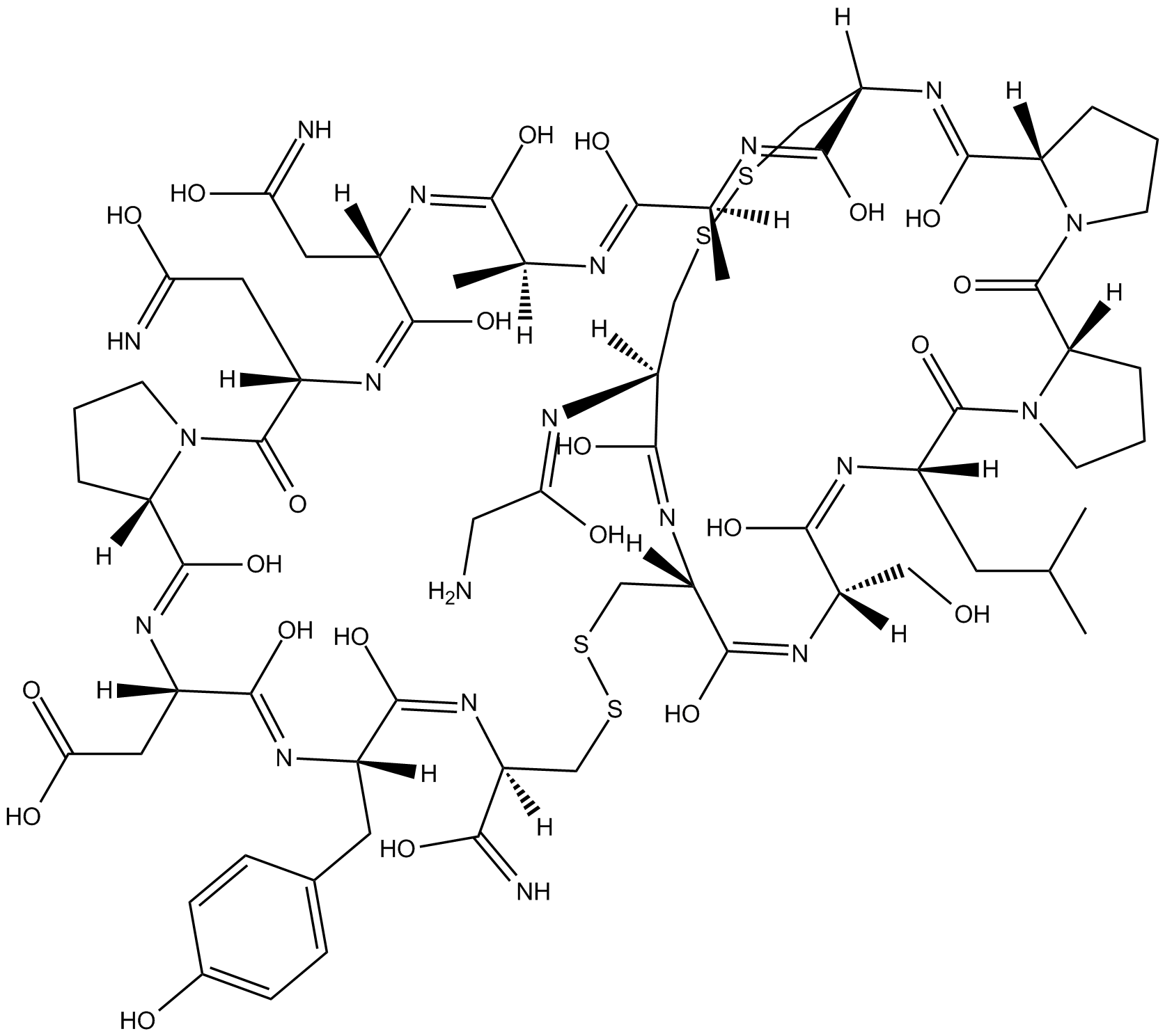 α-Conotoxin PnIA 化学構造