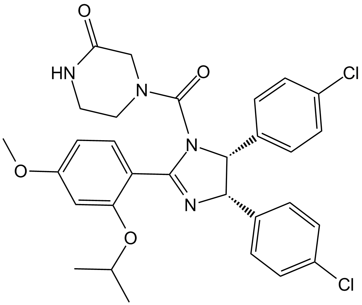 Nutlin-3a chiral 化学構造