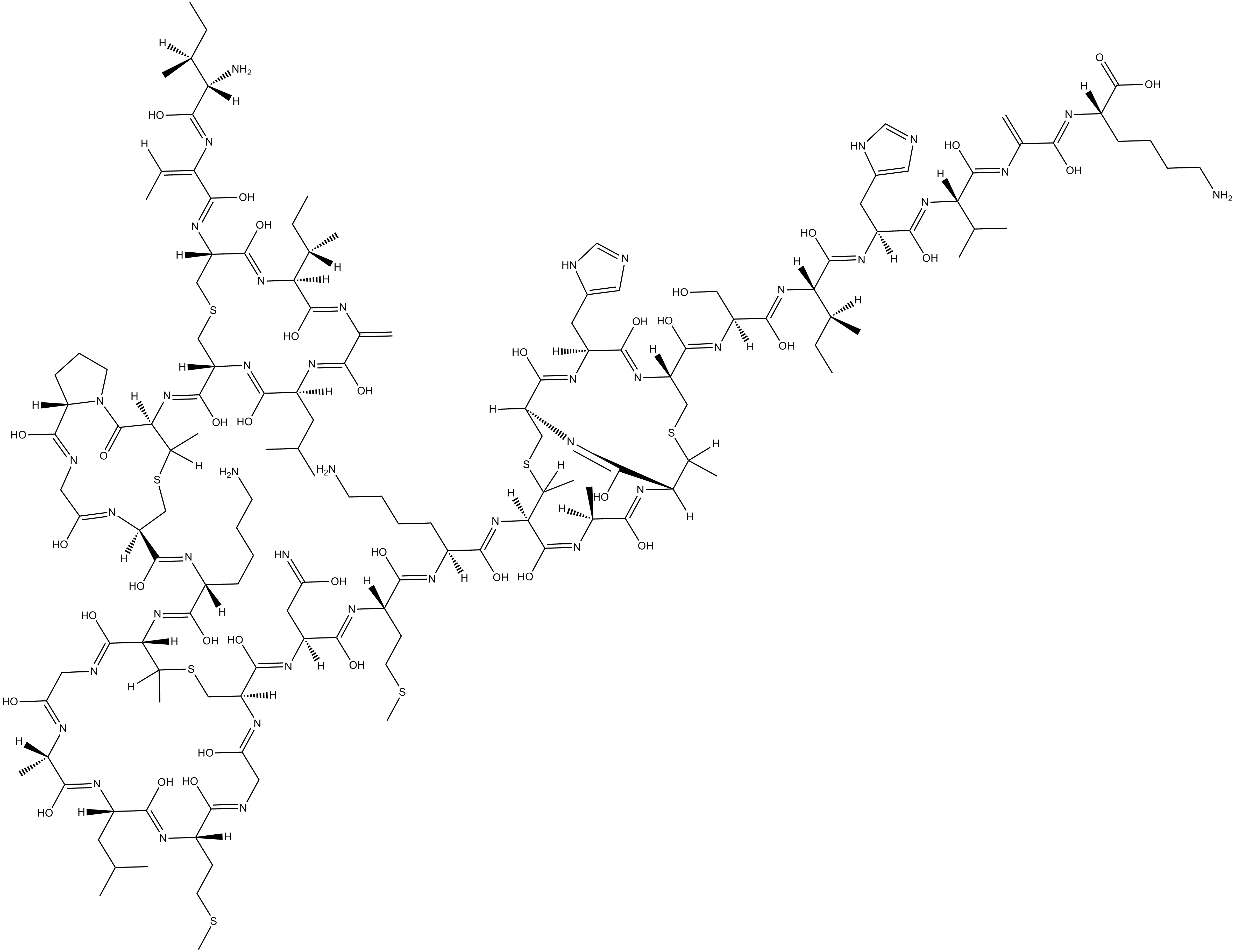 Nisin A  Chemical Structure