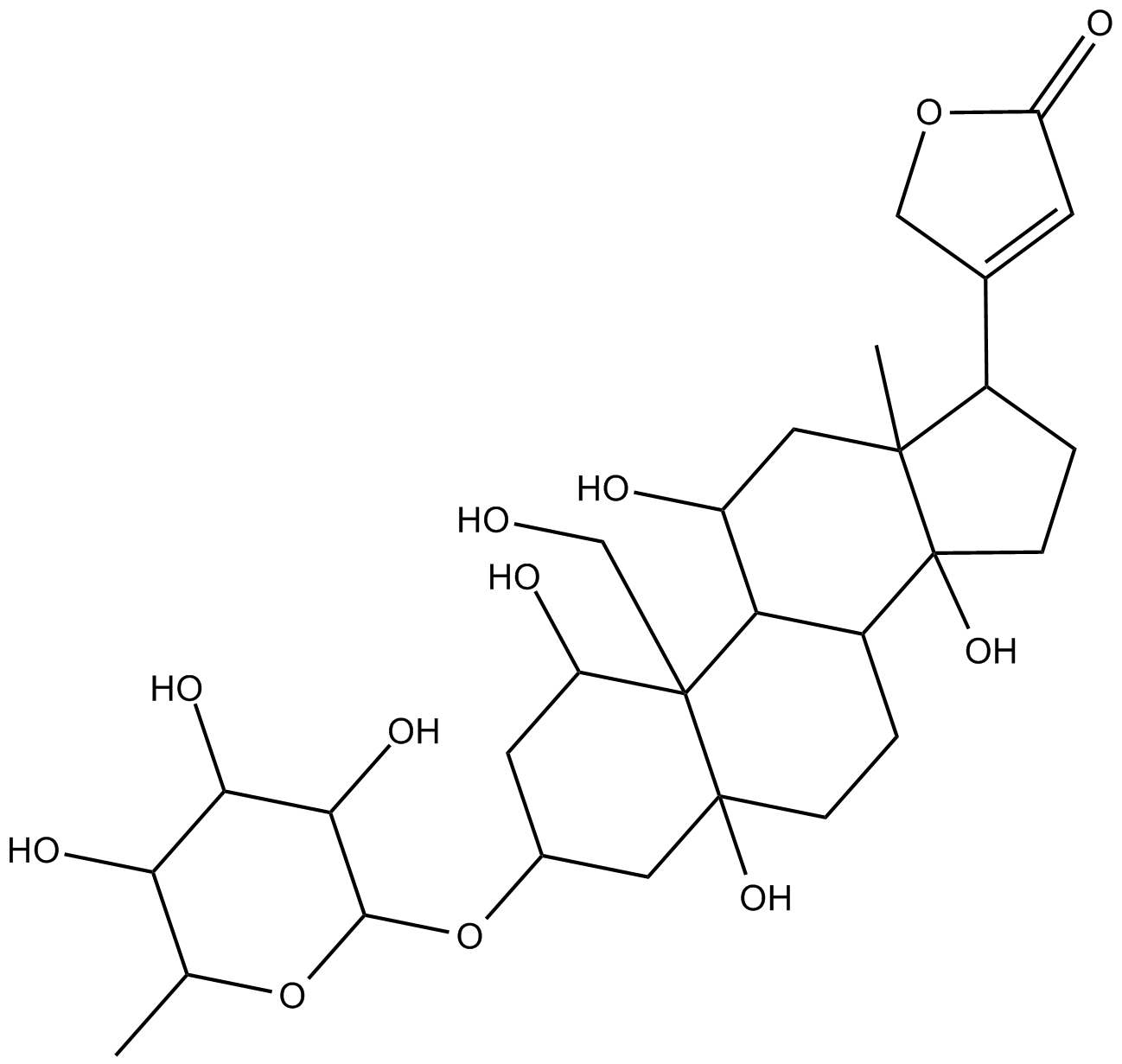 Ouabain Octahydrate  Chemical Structure