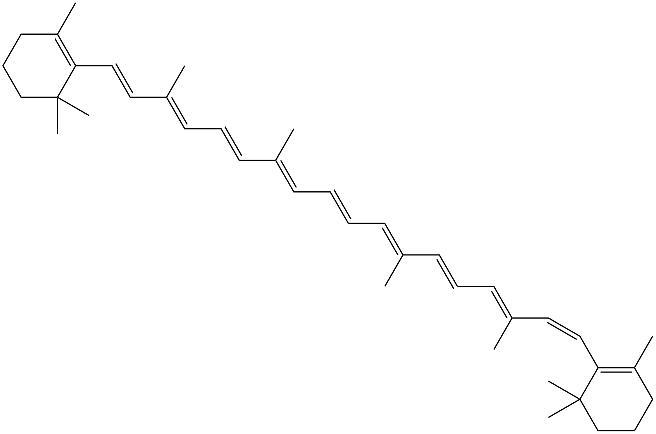 Betacarotene  Chemical Structure