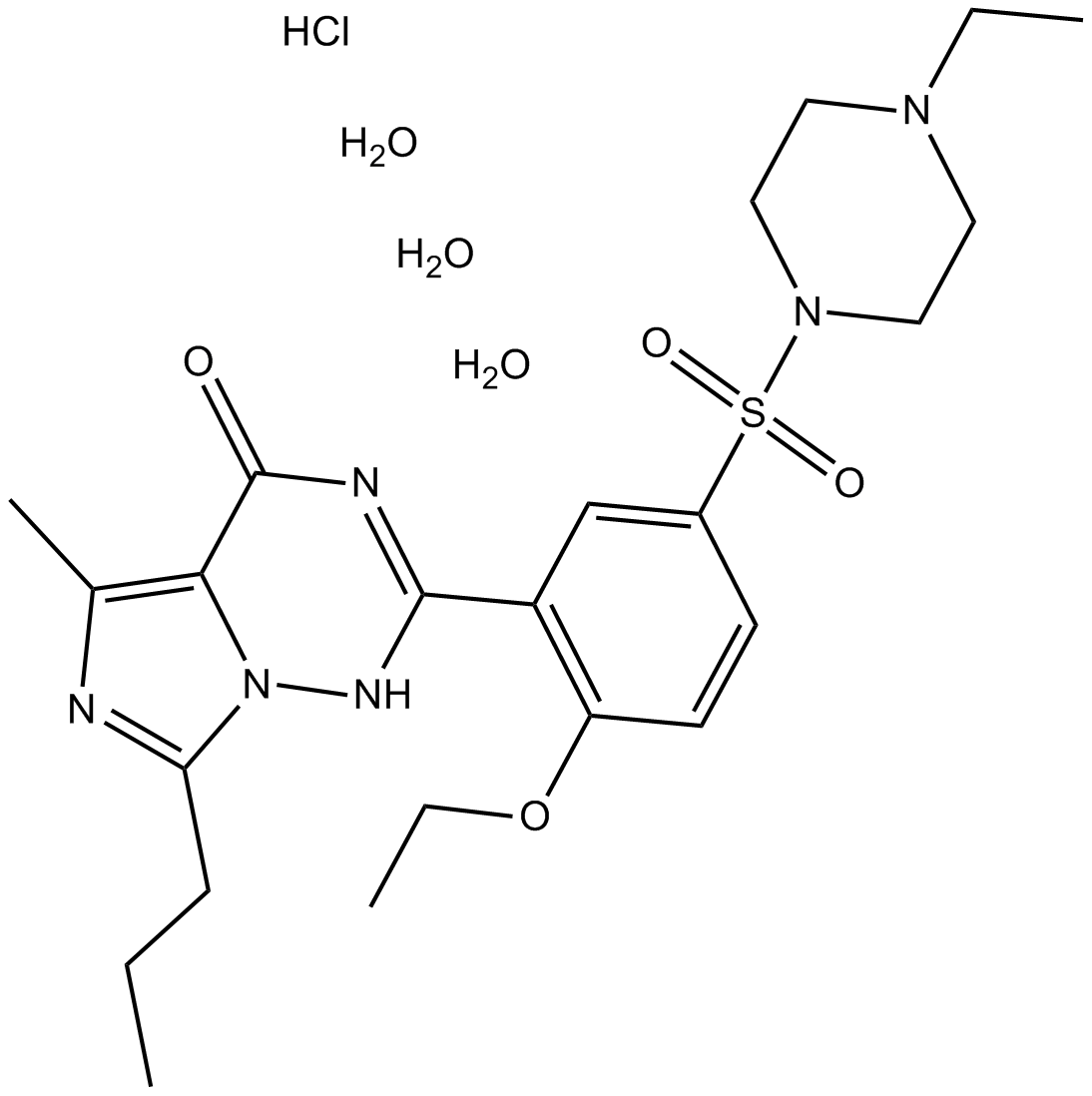 Vardenafil HCl Trihydrate  Chemical Structure