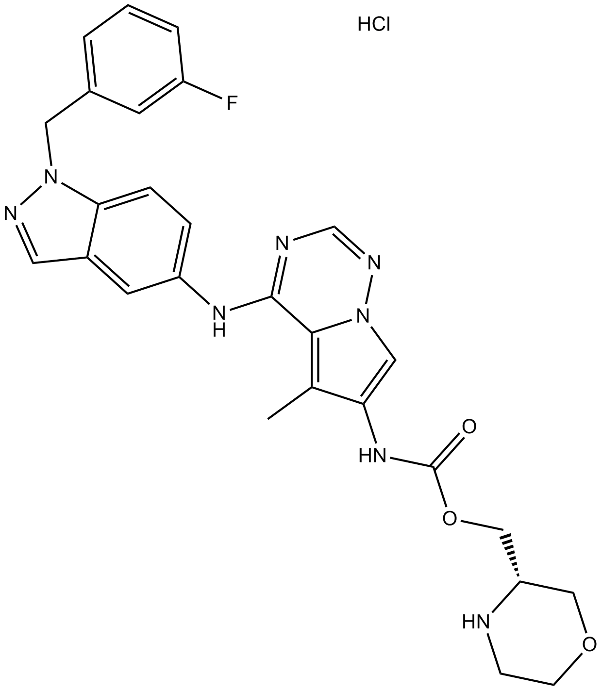 BMS-599626 Hydrochloride  Chemical Structure