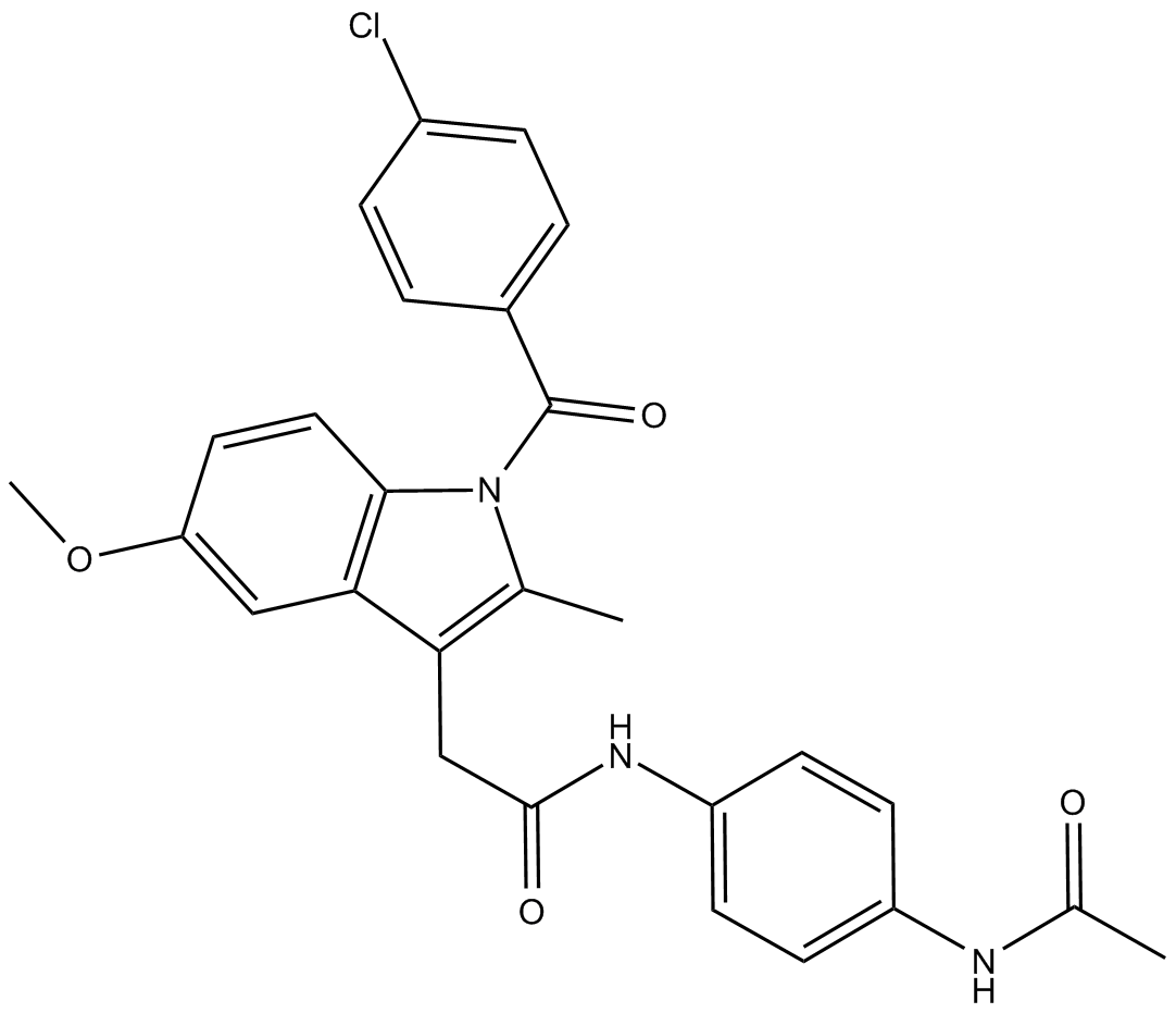 N-(4-acetamidophenyl)-Indomethacin amide  Chemical Structure