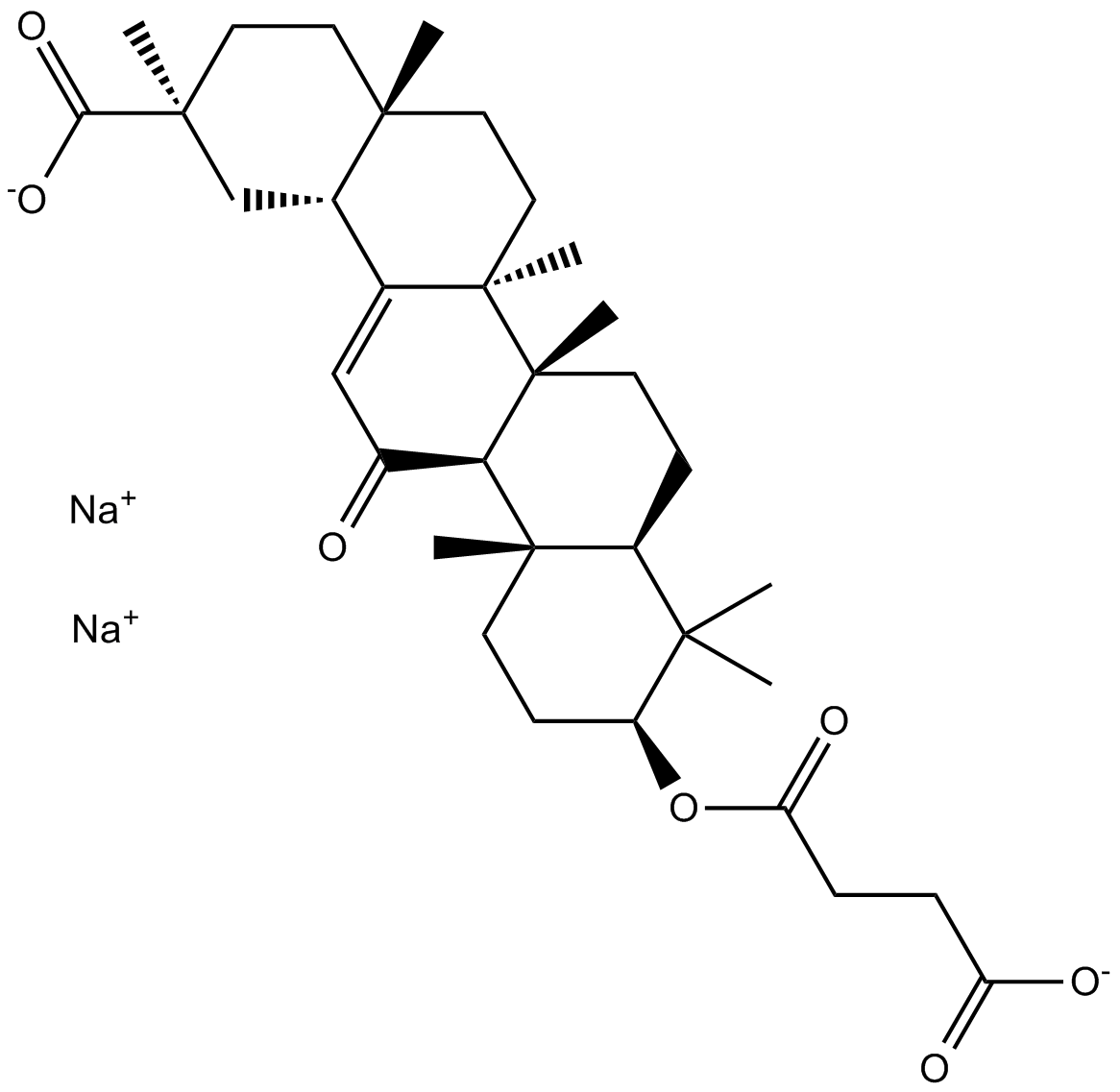 Carbenoxolone disodium التركيب الكيميائي
