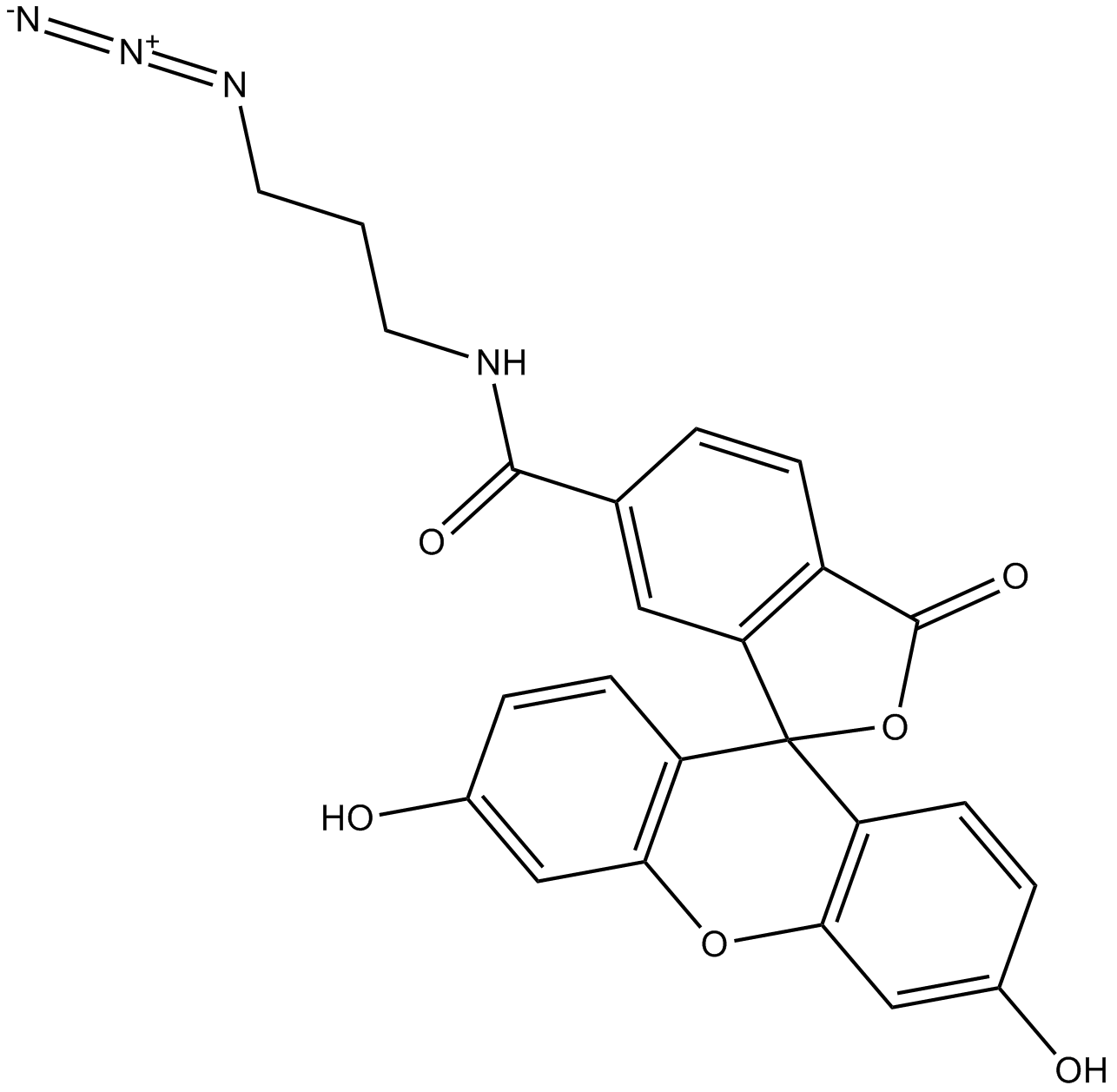 FAM azide, 6- isomer 化学構造