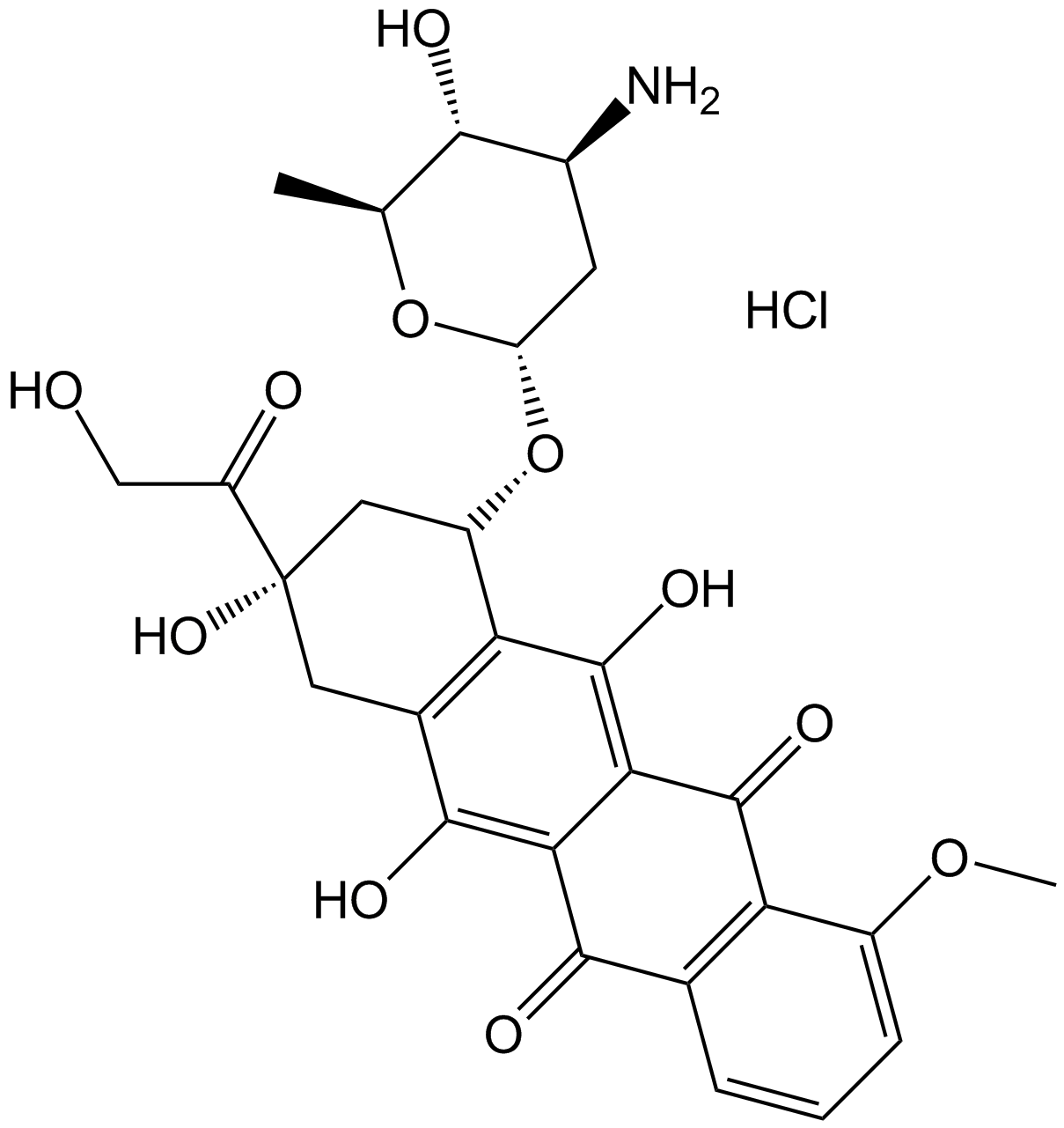 Epirubicin HCl Chemische Struktur