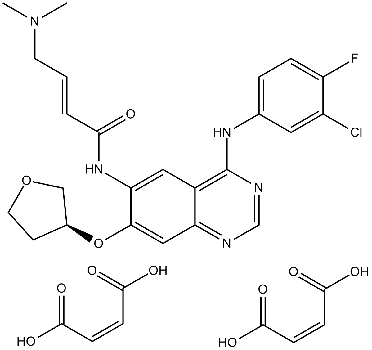 Afatinib dimaleate Chemische Struktur