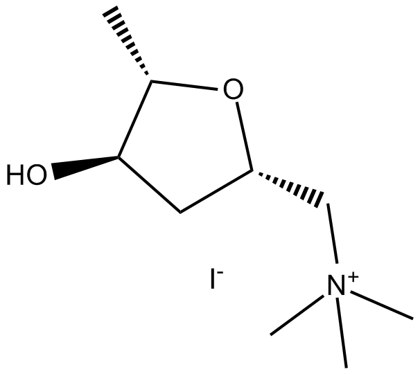 (+)-Muscarine iodide 化学構造