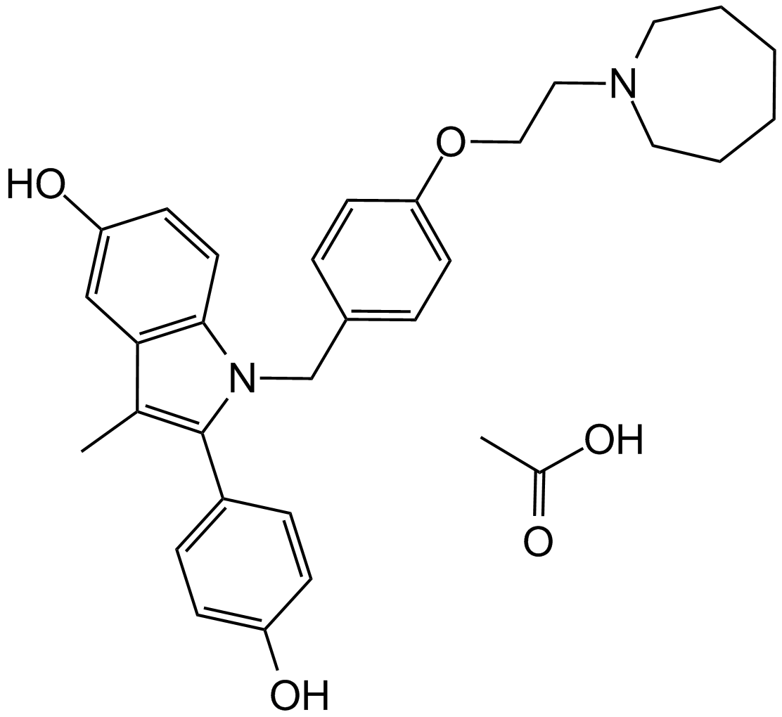 Bazedoxifene acetate 化学構造