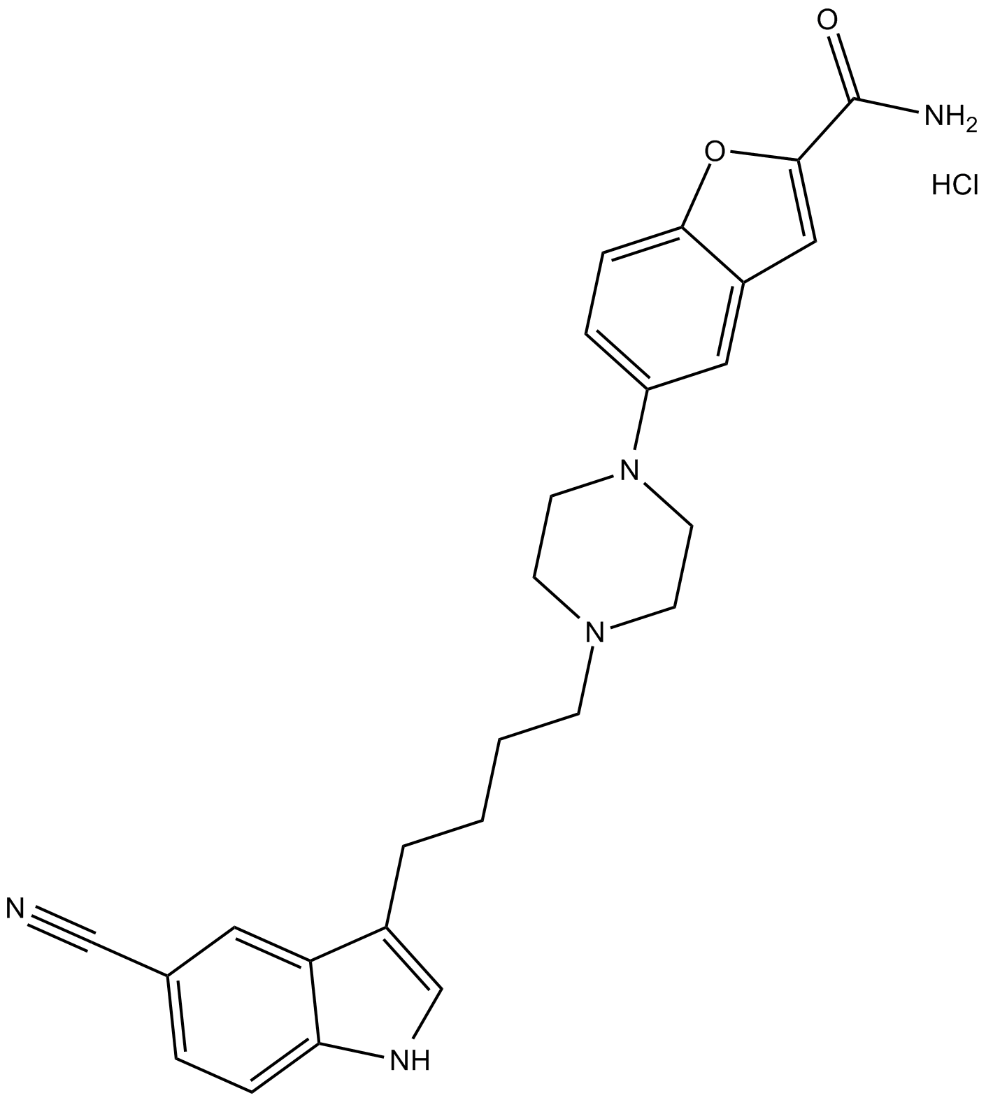 Vilazodone Hydrochloride Chemical Structure