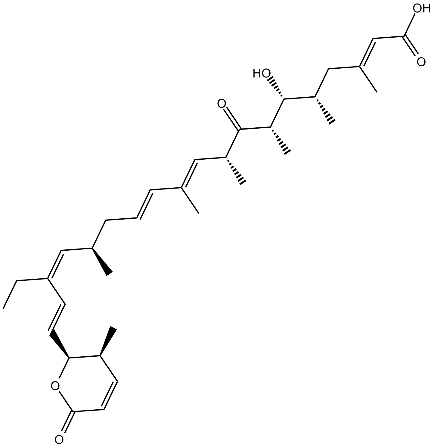 Leptomycin B 化学構造